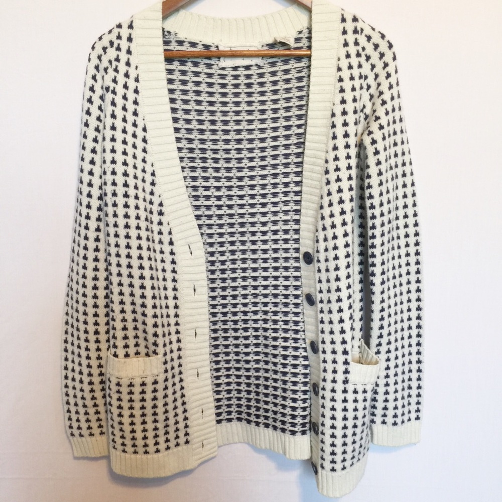Urban Outfitters Cream and Black Cardigan